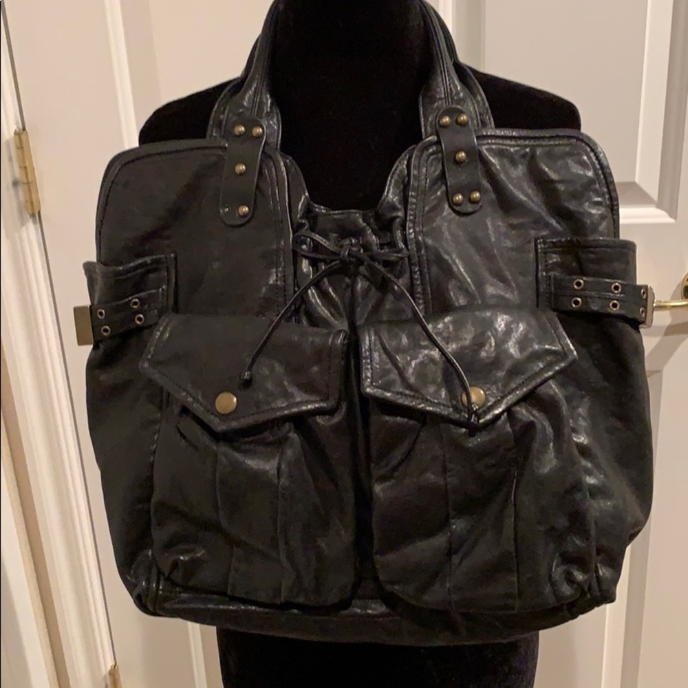 GORGEOUS KOOBA BLACK LEATHER SATCHEL